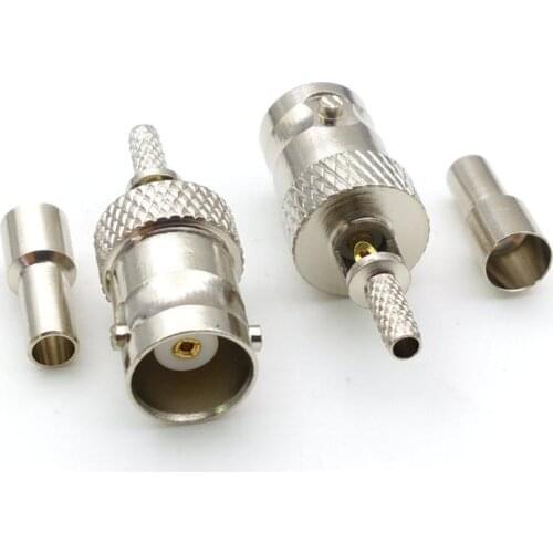 20pcs brass BNC female jack crimp RG174 RG316 LMR100 cable straight