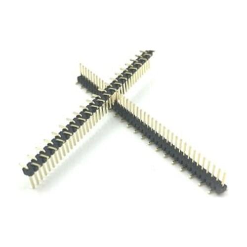 20pcs/lot 1.27mm patch SMD row pin 1 * 50p SMT single row vertical dislocation patch 1*50pin pin header