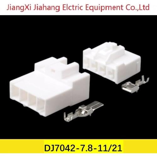 Freeshipping 200sets DJ7042-7.8-11/21 4Pin AMP Car Electrical Wire Connectors for VW,BMW,Audi,Toyota,NISSAN