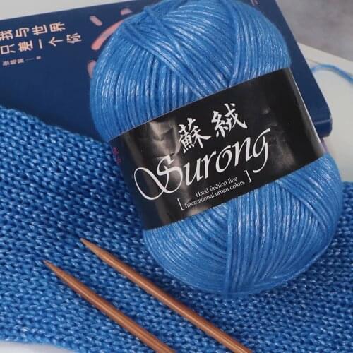 325M 100g/ball Thick Wool Thread Yarn Silk Cotton Knitting Yarn Crochet Thread For Hand Knitting Scarf Sweater Eco-friendly DIY