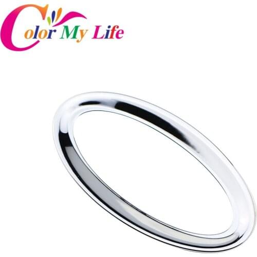 Color My Life ABS Chrome Rear Trunk Logo Decorative Circle Trim Sticker for Ford Ecosport 2012 2013 2014 2015 2016 Accessories