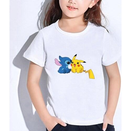 Kids Boys T-shirts Baby Long Sleeve Kawaii Stitch Tops Children Autumn Cotton Sweatshirt Boys Girls Toddler T Shirts