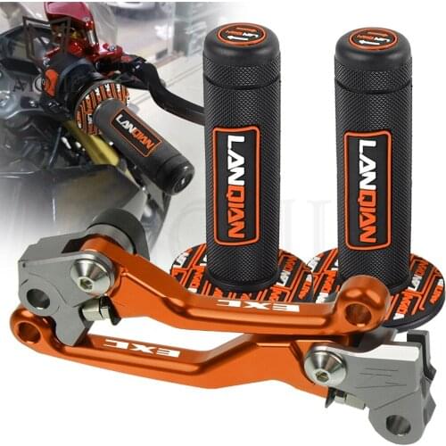 For 125 200 250 300 350 400 450 500 525 530 EXC CNC Pivot Brake Clutch Levers Dirt Bike Handle Hand Grip Handlebar Motocross