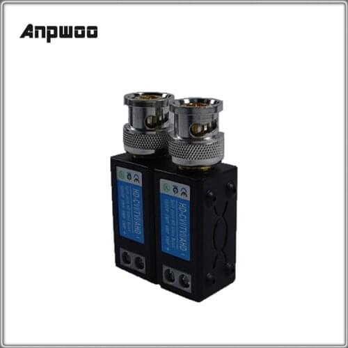 For 2MP 3MP 4MP 5M For HD CVI/AHD/TVI Twisted BNC CCTV Passive Transceivers Cat5 CCTV UTP Video Balun IPC Anpwoo 500B 200M Range