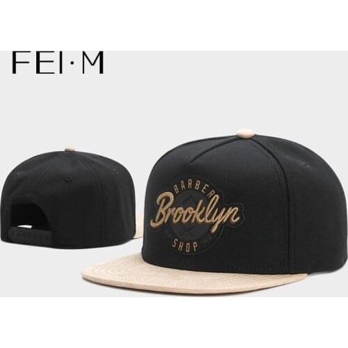 FEI M Fashion BROOKLYN Adjustable Snapback Cap Black Brown Hip Hop Baseball Cap Outdoor Adult Casual Sports Sun Basketball Hat 2
