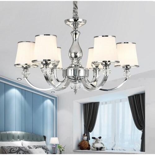 Chrome new crystal chandelier lamp living room modern bedroom Led chandelier dining room lighting lamp crystal lamp E14 led ligh
