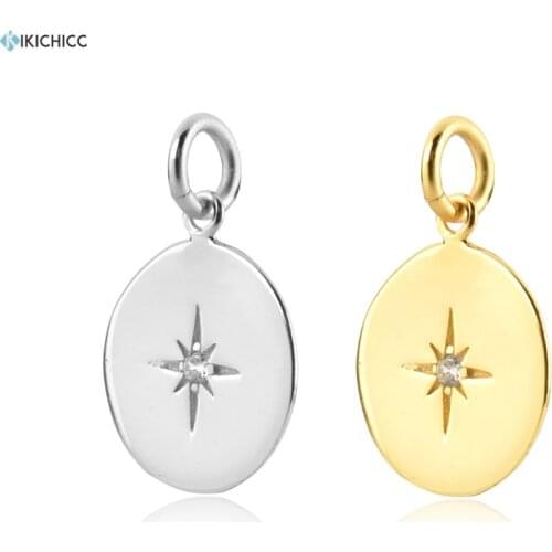 KIKICHICC 925 Sterling Silver Gold Lighting Coins 12mm Round Pendant Women Luxury Jewelry For Necklace Charm Accessories Gift