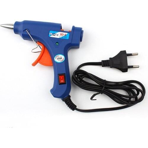 Free shipping Hot Melt Glue Gun 20W 7mm Glue Stick Industrial Mini Guns Thermo Electric Heat Temperature Tool