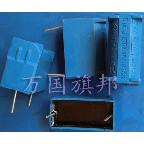New blue Induction cooker capacitor MKP X2 5UF 5.0UF 275VAC 400VDC 5% 5pcs/lot