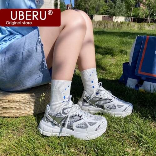 2021summer new casual daddy shoes mesh breathable couple sports shoes thick bottom increased men and women tennis running shoes