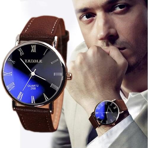 Lecopike Men's Watch With Leather Strap