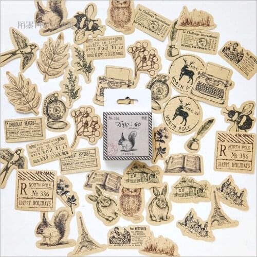 46pcs/box The Story in the Forest fairy tale animal plants seal decoration sticker DIY planner scrapbook photo stickers escolar