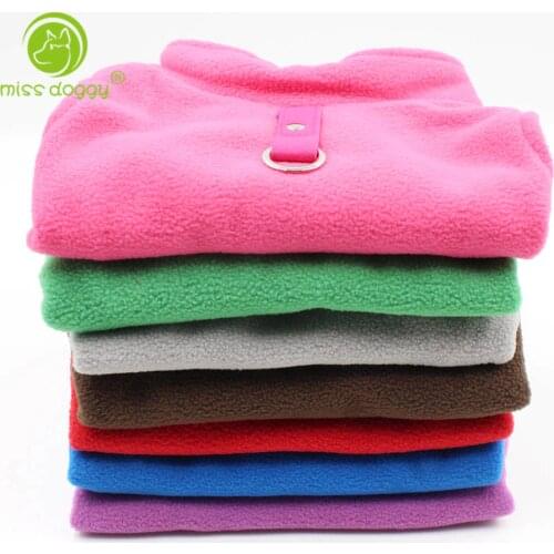 Solid Color Warm Dog Clothes Winter Cotton Coat Soft Vest Clothing Puppy Coats For Small Dogs Chihuahua Christmas Pet Costume 30