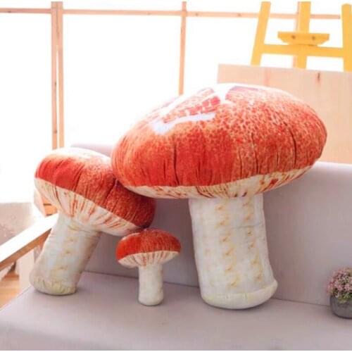 18cm Plush Toys Mushroom Soft Kawaii Cute Valentine 3d Small Food Vegetable Home Pillow Plush Kids Toys Stuffed Stuffing Zipper