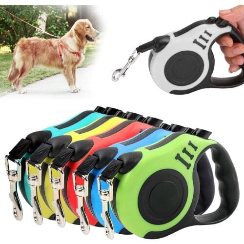 3/5m Dog Lead Automatic Retractable Dog Leash Lead Roulette Leash For Dogs Cat Extension Puppy Leads For Dogs Cats Pet Supplies