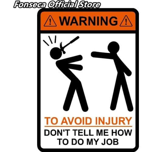 Warning: To avoid injury don't tell me how to do my job! vintage metal sign retro tin plate wall decoration for bar cafe garage