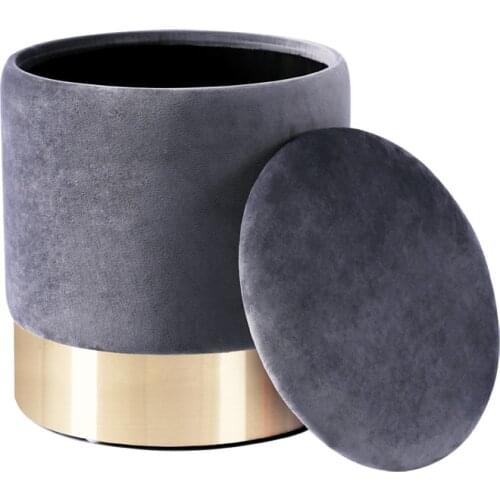 Luxury round sofa stool ottoman storage stool dressing table stool storage stool pouffe pouf size 36x42cm