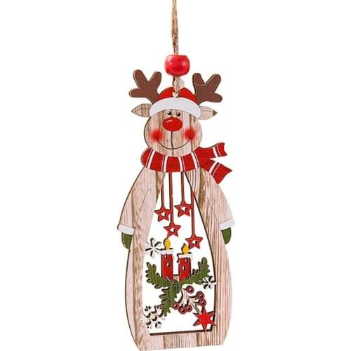 Christmas Ornaments Pendants Hanging Gifts Xmas Tree Decor Cute Santa Snowman Christmas Decorations For Home Party New Year