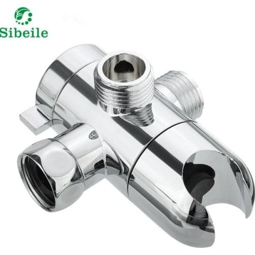 SBLE Multifunction 3 Way Shower Head Holder Water Saving Diverter Silver Polished Chrome Wall Mounted Shower Valve Fix Bracket