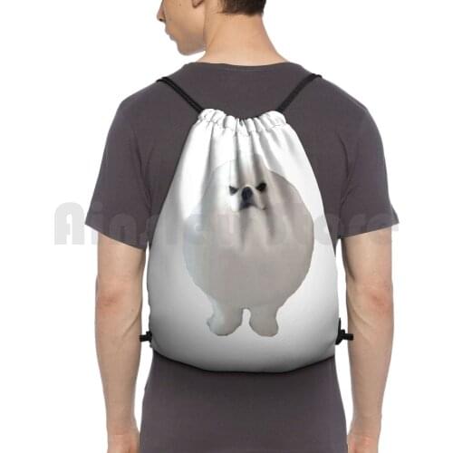 Eggdog Backpack Drawstring Bags Gym Bag Waterproof Eggdog Dog Egg Meme Memes Dogegg Funny Cute Animal Pet Pets Haircut
