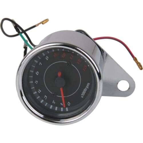 13000RPM Motorcycle LED Backlight Tachometer Speedometer Tacho Gauge Steel