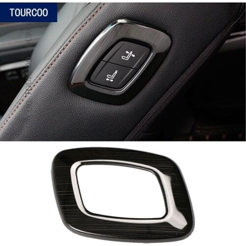 Car Styling Copilot Seat Adjustment Switch Button Panel Cover Trim for Toyota Camry 2018 Stainless Steel Decoration Sticker
