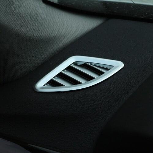 Carbon Fiber Color Dashboard Air Conditioning Vents Cover Trim 2pcs For BMW X1 F48 2016-18 X2 F39 2018 Air Outlet Decoration