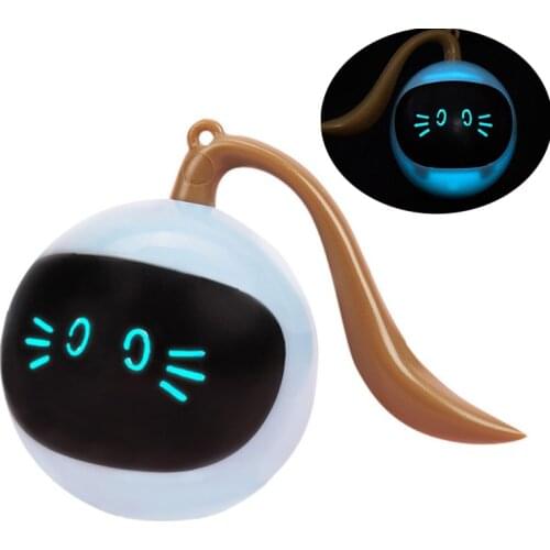 1000mAh Smart Jumping Ball USB Electric Pet Toys Roller Ball Cat LED Rolling Flash Ball Automatic Rotating Toy For Cat Dog Kids