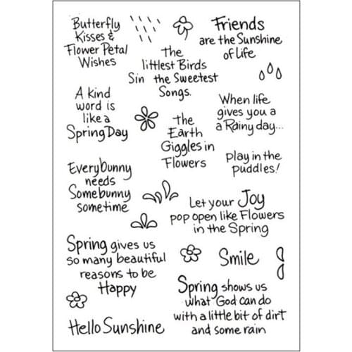 Spring Scrapbook DIY photo cards account rubber stamp clear stamp transparent stamp 11x16cm CS2103