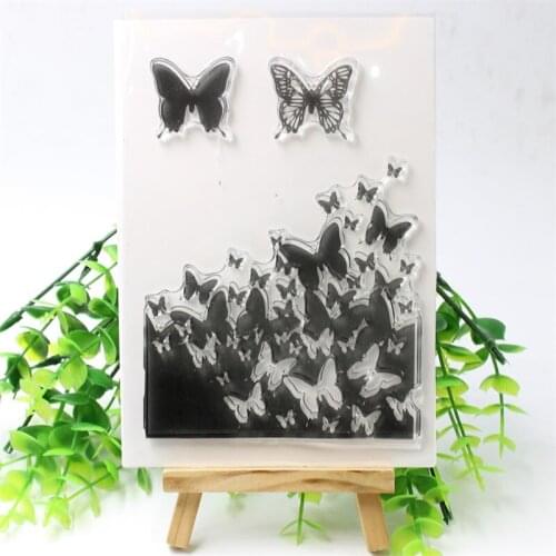YPP CRAFT Butterflies Transparent Clear Silicone Stamps for DIY Scrapbooking/Card Making/Kids Crafts Fun Decoration Supplies 326