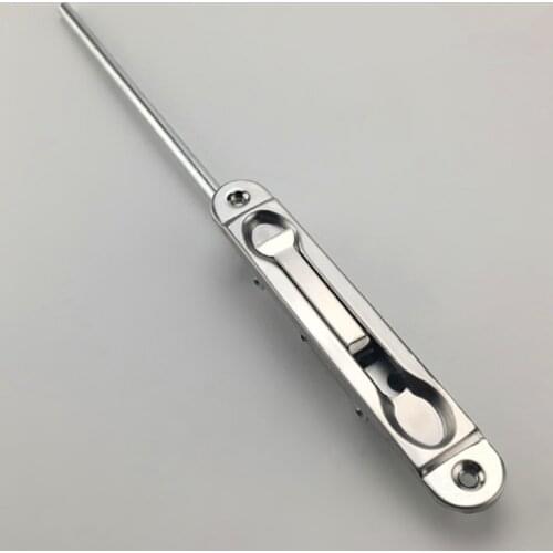 304 Stainless Steel Security Door Guard Lever Action Flush Bolt Latch Slide Bolt Lock Satin Nickel Brushed