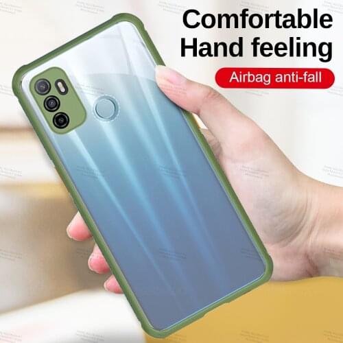 Tyre Texture Hard Bumper For Oppo A53 4G 6.5'' Shock Soft Edge Transparent Case for oppo A5s A7 A5 A9 2020 A52 A72 A92 coque