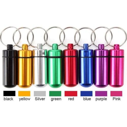 1Pcs Aluminum Waterproof Pill Storage Capsule Case Box Container Outdoor EDC Survival