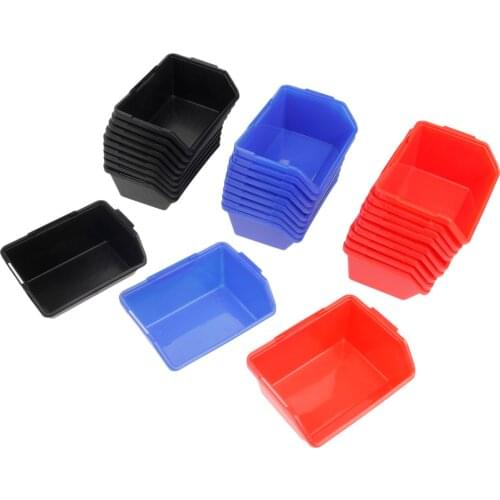 10Pc Plastic Workshop Combination Components Box Bin Storage Rack Shelving Garage Storage Rack Tool Organiser Box 110*85*50mm