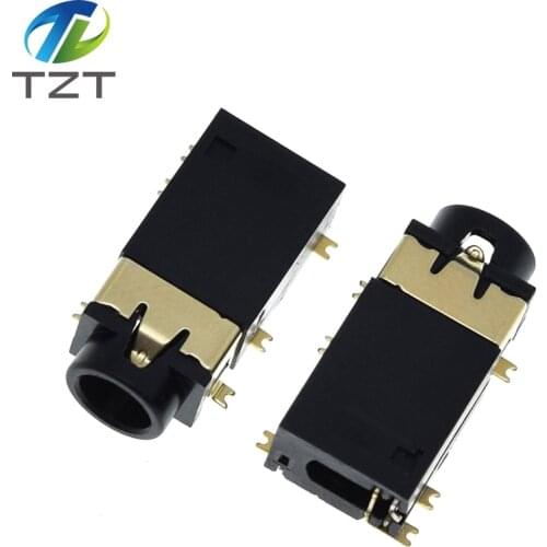 10PCS 3.5 MM headphone socket Audio socket PJ-342 Surface mounted 6 feet Double track gold plated PJ342