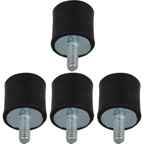 4pcs M4 Mounts Shock Absorber Anti Vibration Silentblock Bobbins Rubber Car Accessories Anti Vibration Pad D15xH15