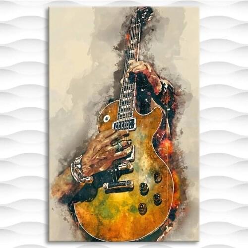 Abstract Electric Guitar Canvas Painting Modern Posters and Prints Quadros Wall Art Picture for Living Room Decoration Cuadros