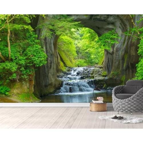 Beibehang Angepasst moderne neue wohnzimmer TV hintergrund sofa schlafzimmer nacht grün wald tapete papier peint