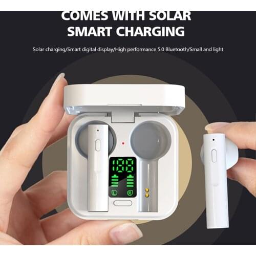 Wireless Charging Box Digital Smart Led Display For Solar Wireless Earbuds Bluetooth Headset Hifi Sound Quality And Intelligent