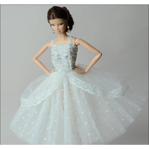 Case for barbie clothes ballet dress white skirt handmade barbie dress handmade clothes gown evening princess dress accessories