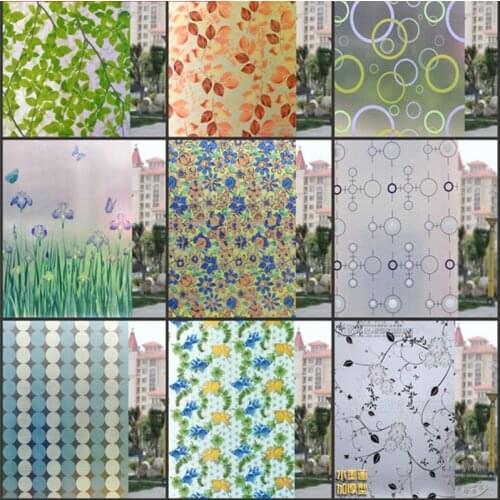 60x200cm Color irregular pattern frosted film bathroom living room bedroom kitchen balcony sliding door opaque sun window film