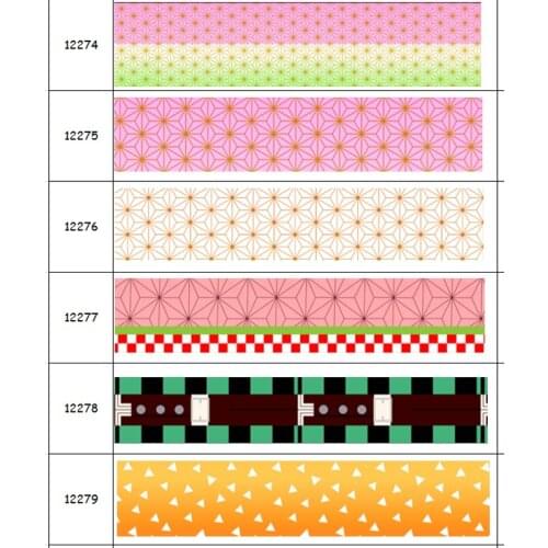 DHK 50yards Japan Cartoon Printed Grosgrain Ribbon Accessory Hairbow Headwear Decoration DIY Wholesale OEM S1350