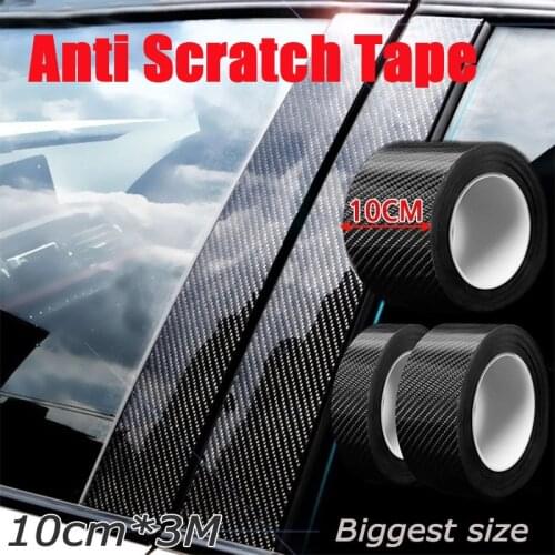 DIY Nano Carbon Fiber Car Sticker Paste Protector Strip Auto Door Sill Side Mirror Anti Scratch Tape Waterproof Protection Film
