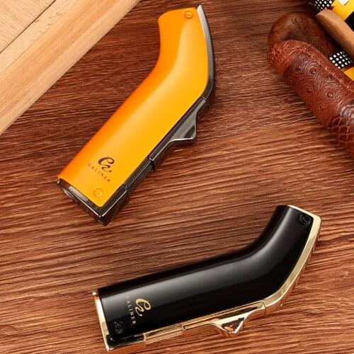 GALINER Metal Pocket Windproof Cigar Lighter Jet Flame Torch Lighter Butane Gas Cigarette Lighters Smoking Gift