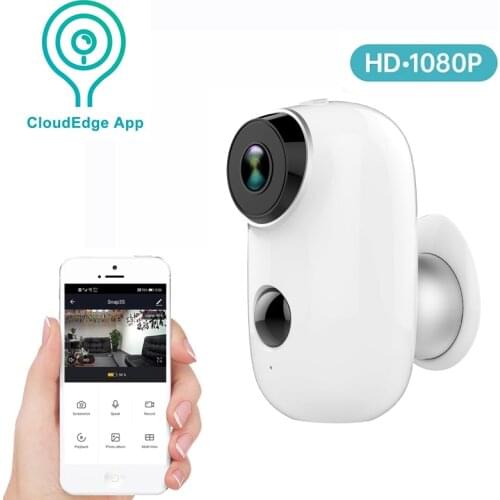 1080P WiFi Battery Camera Built-in 6000mAh Powered IP65 Waterproof Wireless WiFi Outdoor Security Cloud IP Camera CloudEdge APP