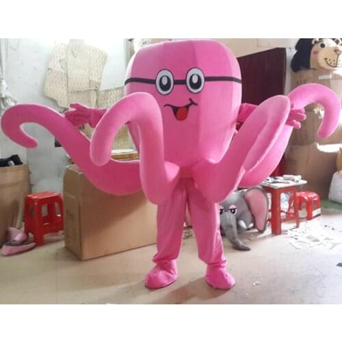 Pink Octopus Mascot Costume Custom Fancy Costume Ocean Animal Anime Mascotte Theme Fancy Dress Halloween Carnival Party Events