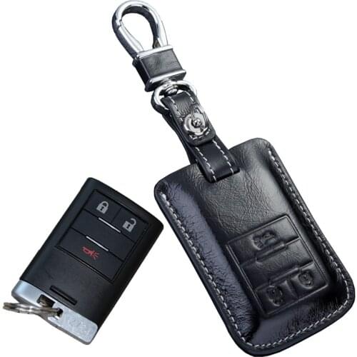 Leather Car Key Case for Chevrolet/Chevy Captiva 2015 2016 2017 Smart Remote Control Key Fob Protective Cover Holder Accessorie