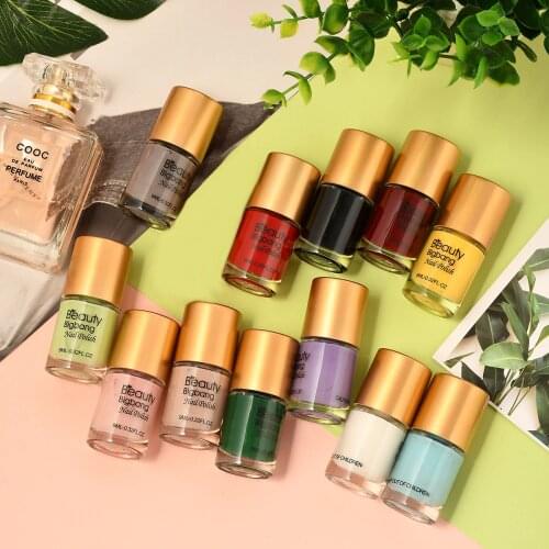 BeautyBigBang Black White Color Nail Polish 9ml Sweet Pink Color Holo Nail Lacquer Varnish Quick Dry Nail Art Polish nagellak