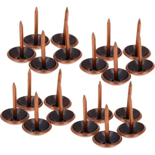 MroMax Round Head Foam Nails Iron/Stainless Steel Plating 11*17/12*17mm Hardware Fastener Nail 20/25/35/40/50/60/80/100/130pcs