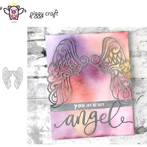 Piggy Craft metal cutting dies cut die mold Angel wings decoration Scrapbook paper craft knife mould blade punch stencils dies